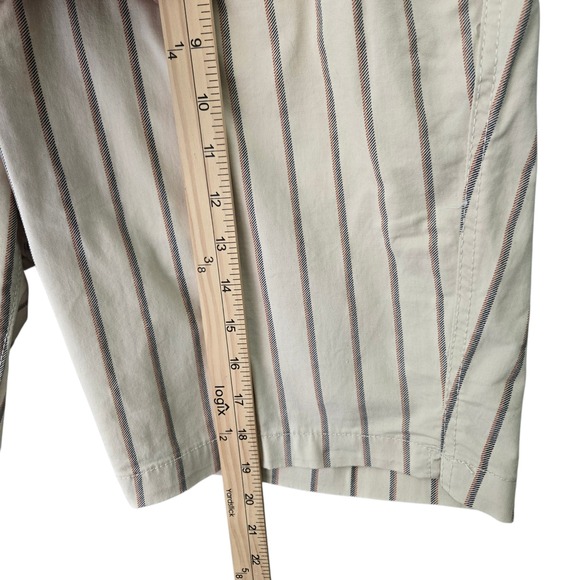 PD&C Stretch Striped Casual Shorts Mens Size M Elastic Waist Drawstring - Picture 7 of 8